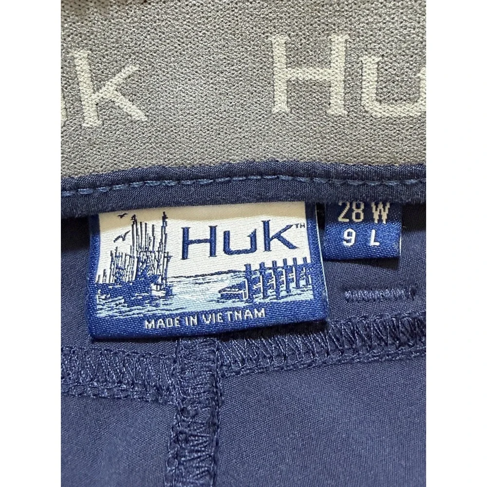 Huk Shorts Mens 28 Blue Kona Performance Stretch Fishing Outdoor 9